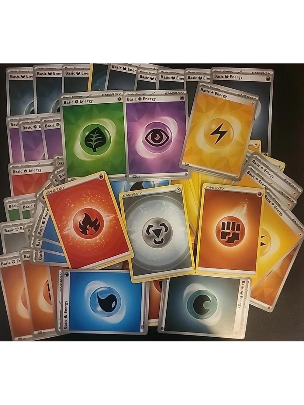 Lot Of 80 Pokemon TCG Basic Energy Card Cards-Random Sets(10 of Each Type)‎